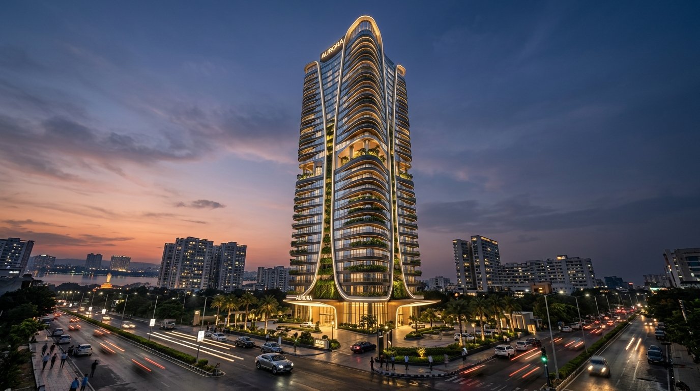 Aurora Tower Exterior Glass Facade