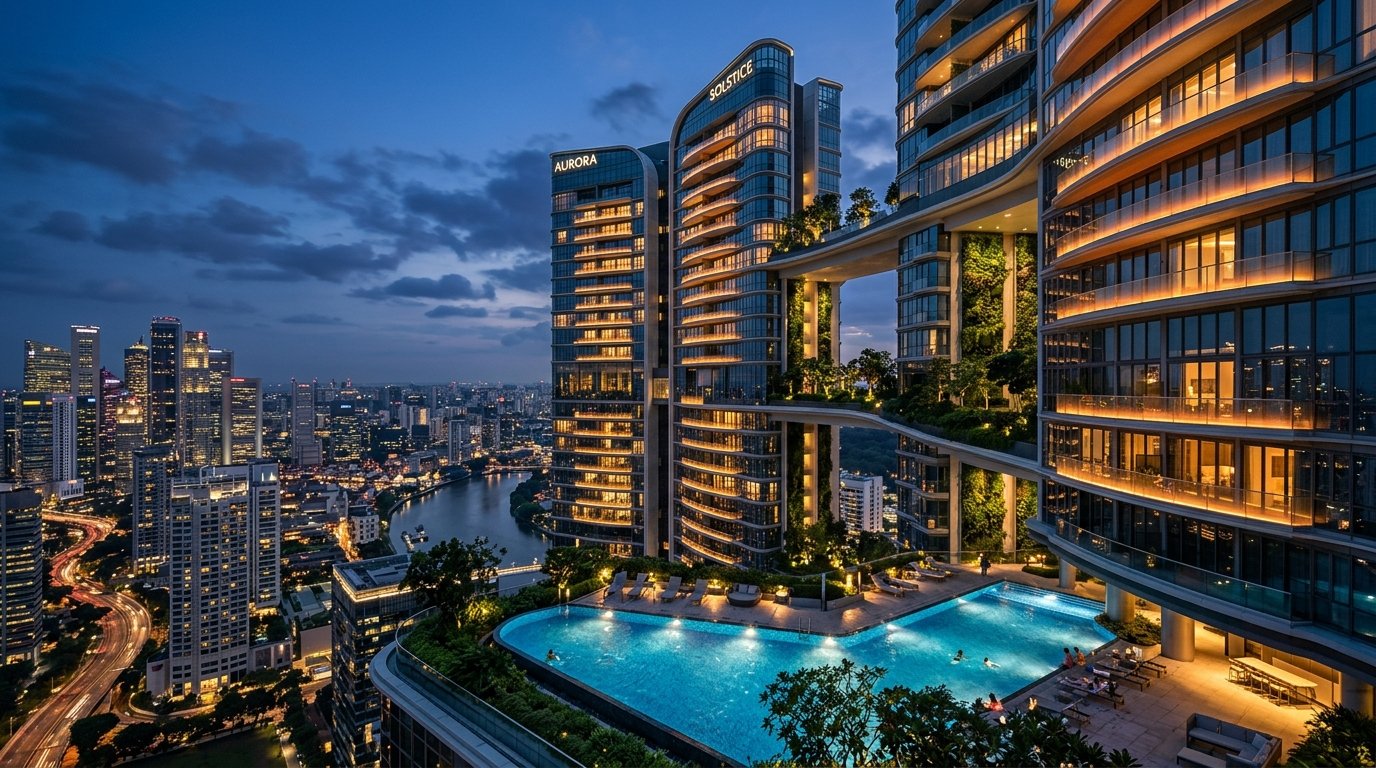 Floor-To-Ceiling Curtain Wall Living