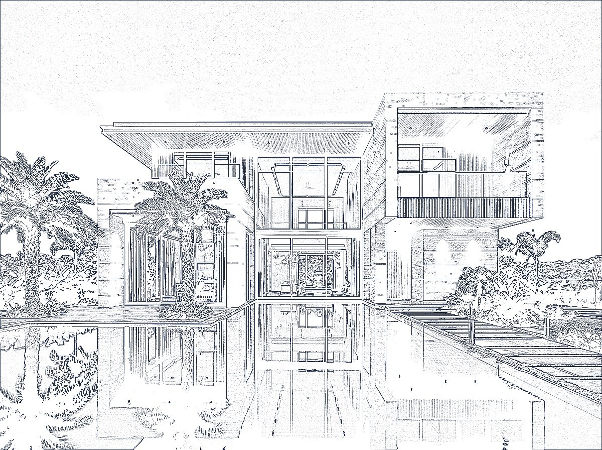 Celestial Villa CAD Elevation Schematic