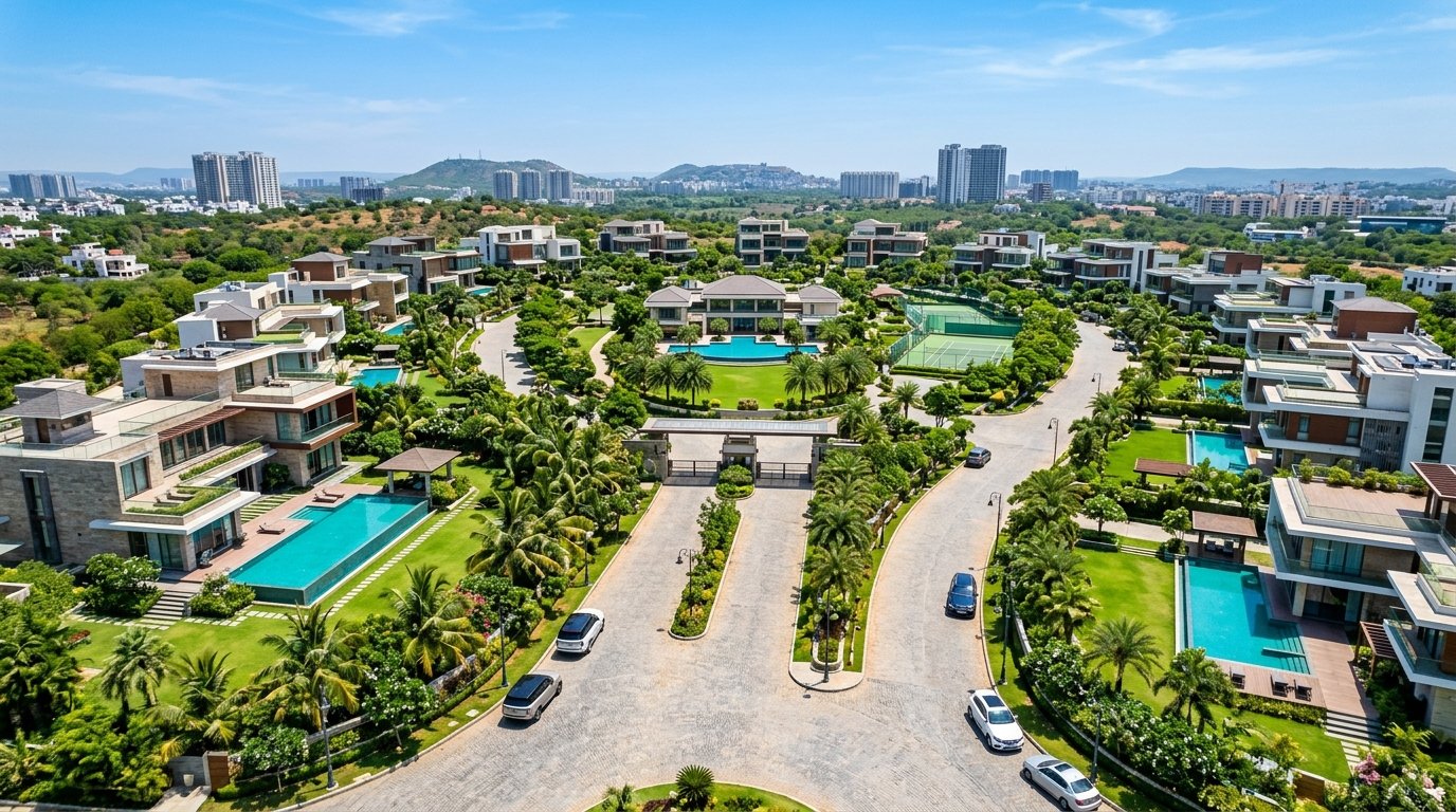 Gated Villa Enclave Master Aerial